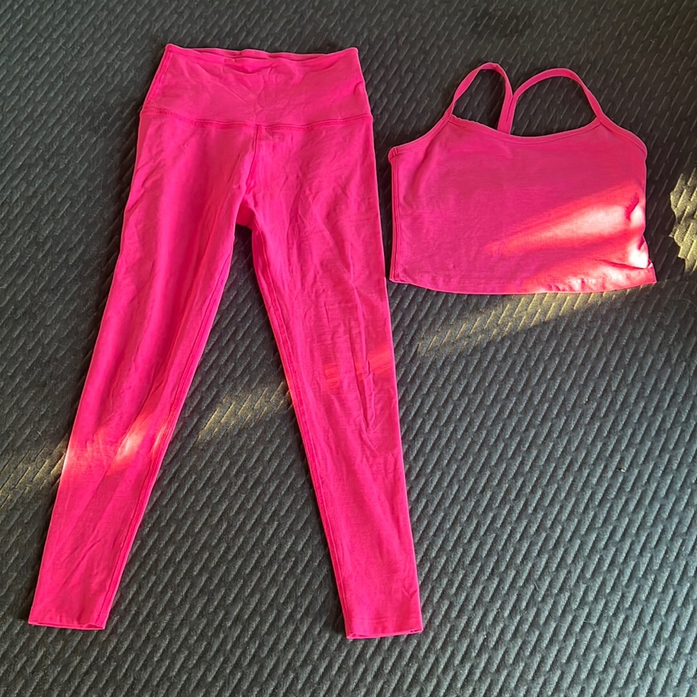 Pink Hype Heather Beyond Yoga Set